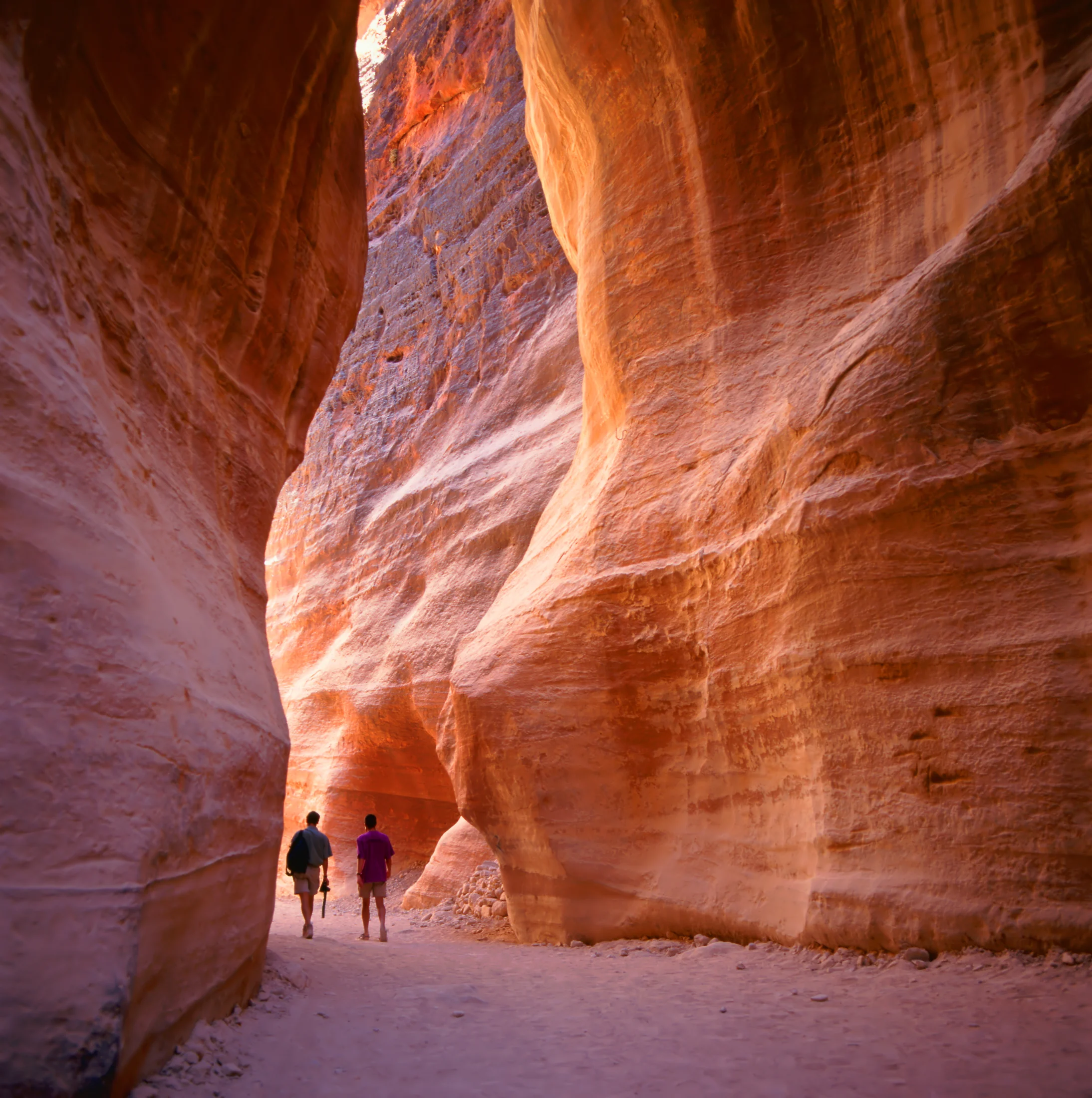 Movement through a sandstone passage