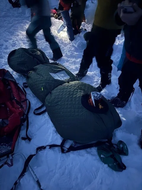 A casualty protected with THERMARMOUR equipment during a WEM polar medicine course